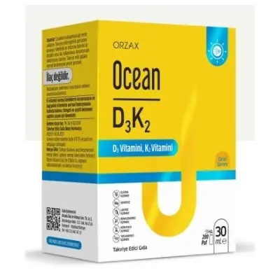 Orzax Ocean D3K2 Vitamin D3 1000 IU Sprey 30 ml